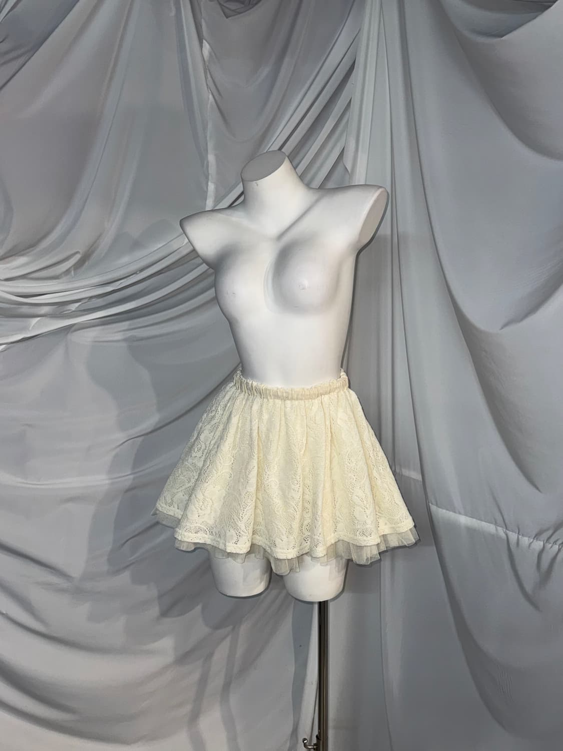 아이보리 페어리 레이스 시스루 프릴 코디세트  상품이미지2