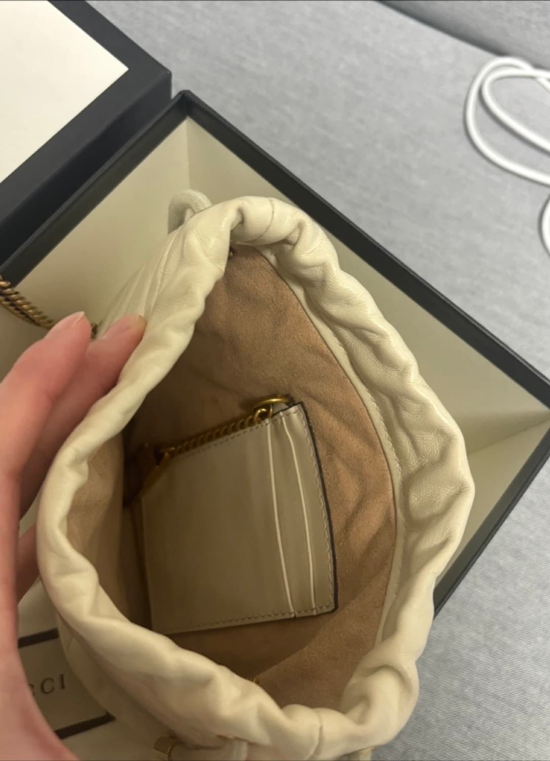 구찌 마몽 버킷백 아이보리 박스포함 상품이미지3