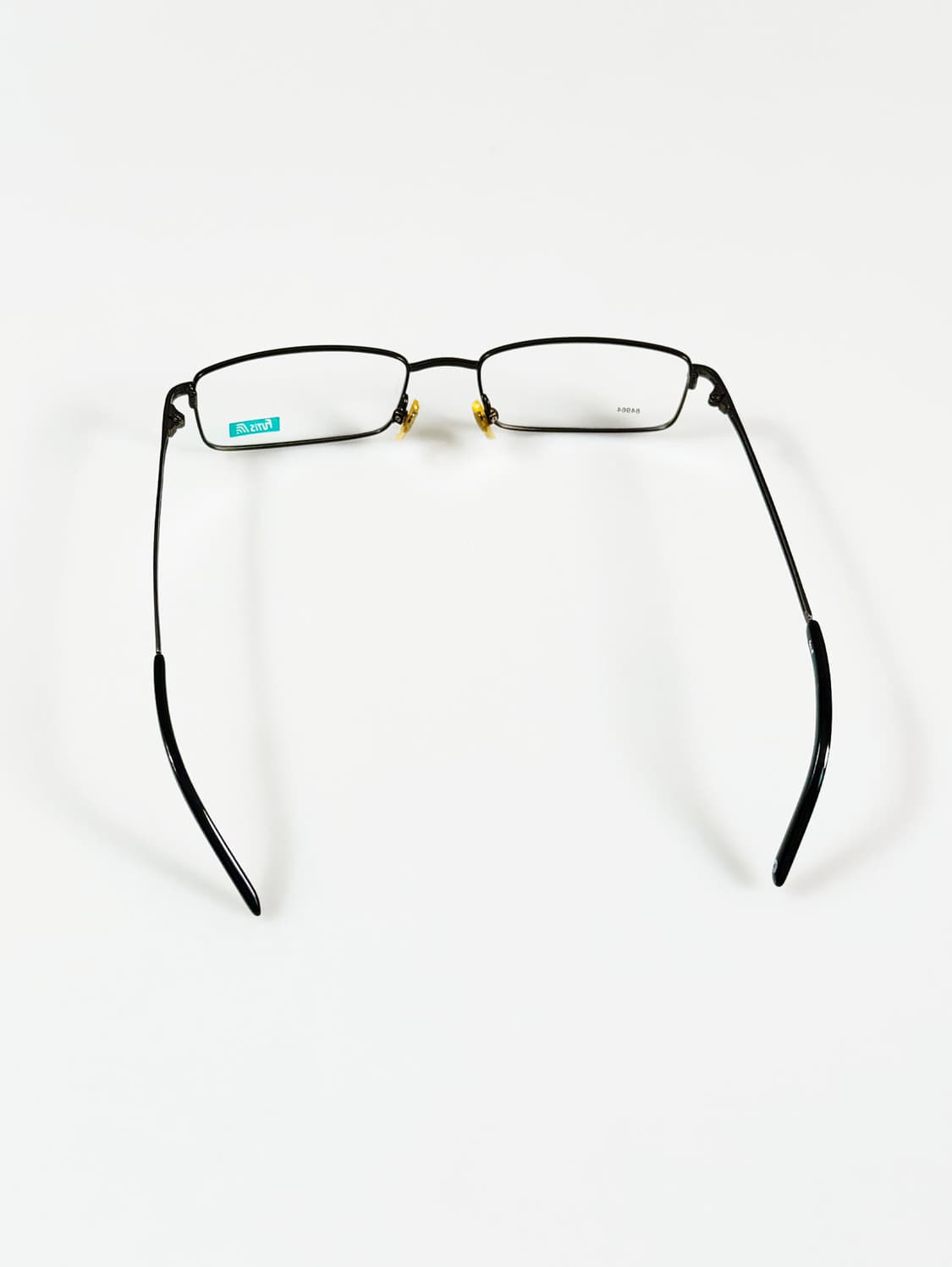 90s FUTIS 건메탈 슬림 스퀘어 프레임 빈티지 안경 상품이미지5