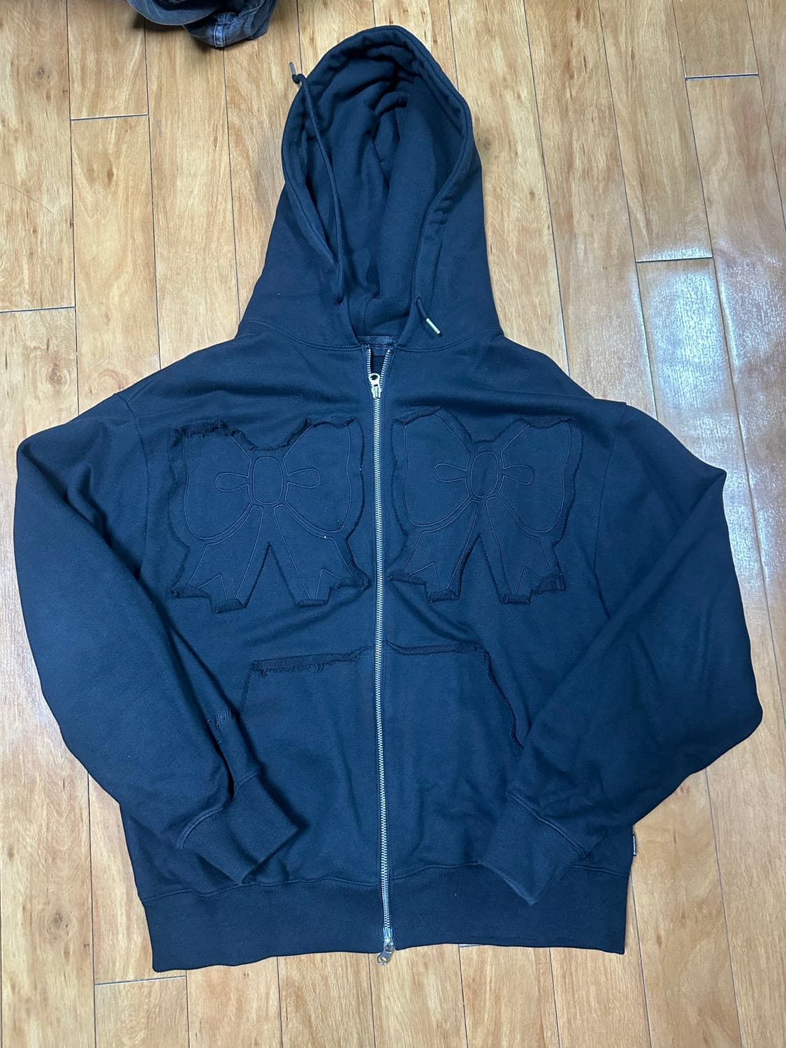 유희 YOUHEE RIBBON HOOD ZIP-UP free 상품이미지5