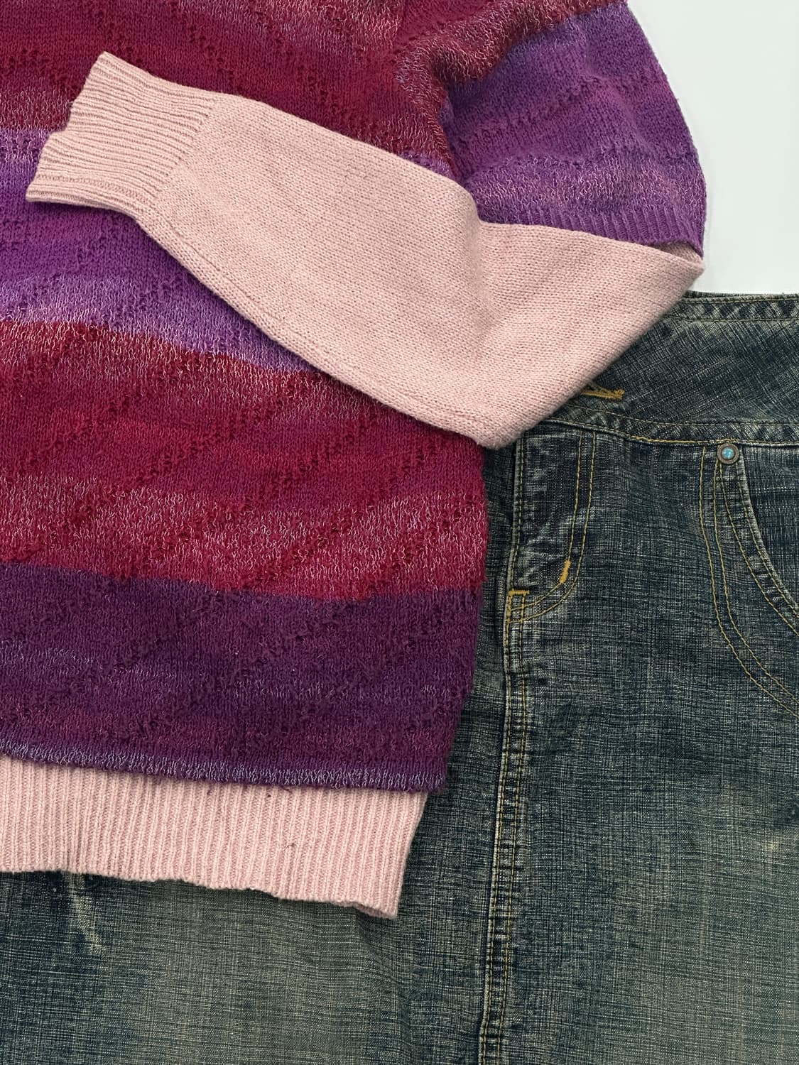 💗하구미의 그라데이션 핑크 코디세트💗 레이어드 그런지 히피 에스닉 상품이미지4