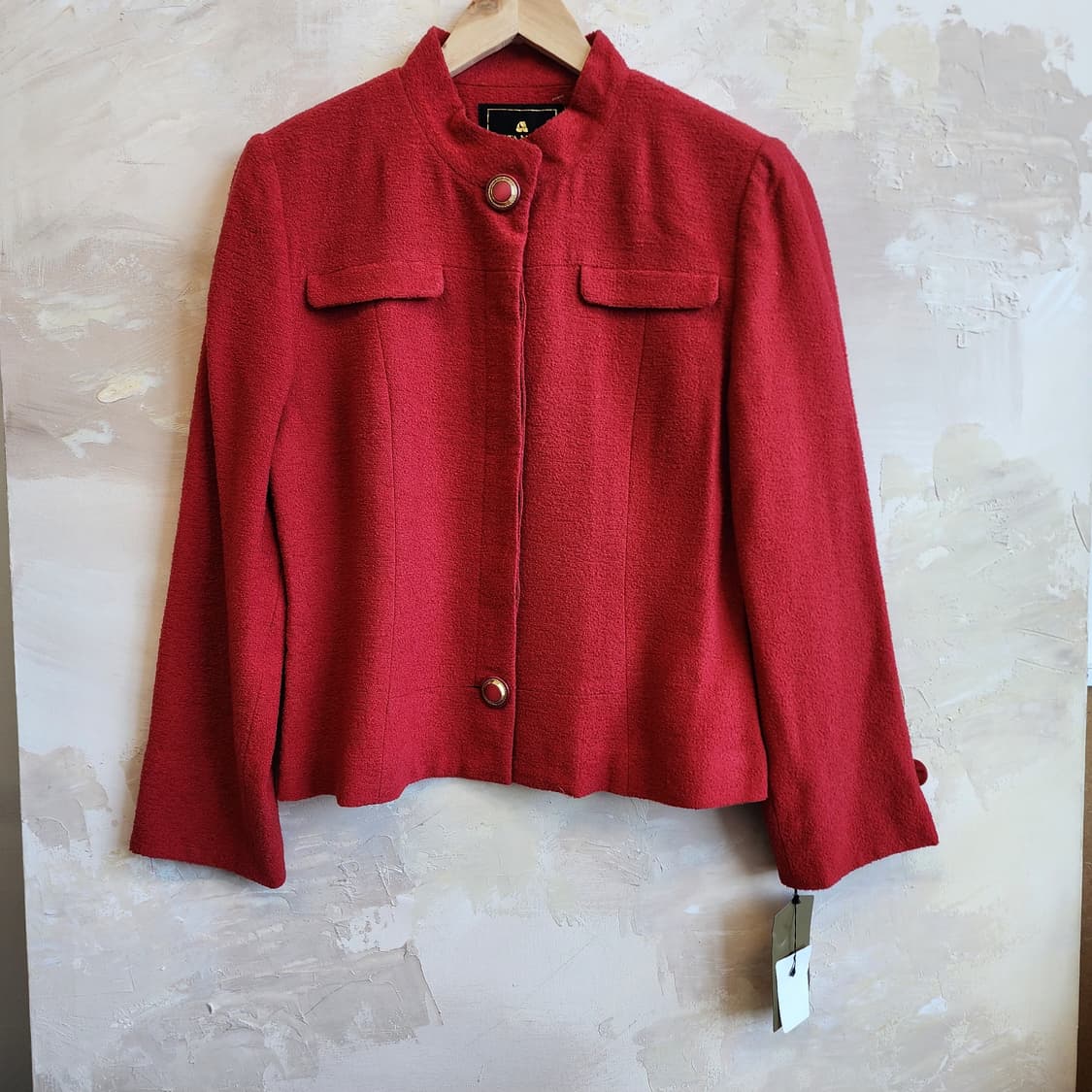 일본빈티지 레드 울 자켓 <새상품> 상품이미지1