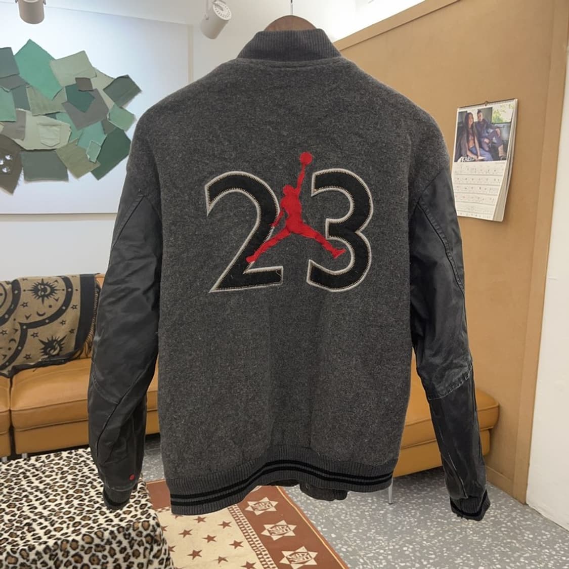 나이키 조던 올드스쿨 레트로 소가죽 바시티자켓 100 C09294 상품이미지4