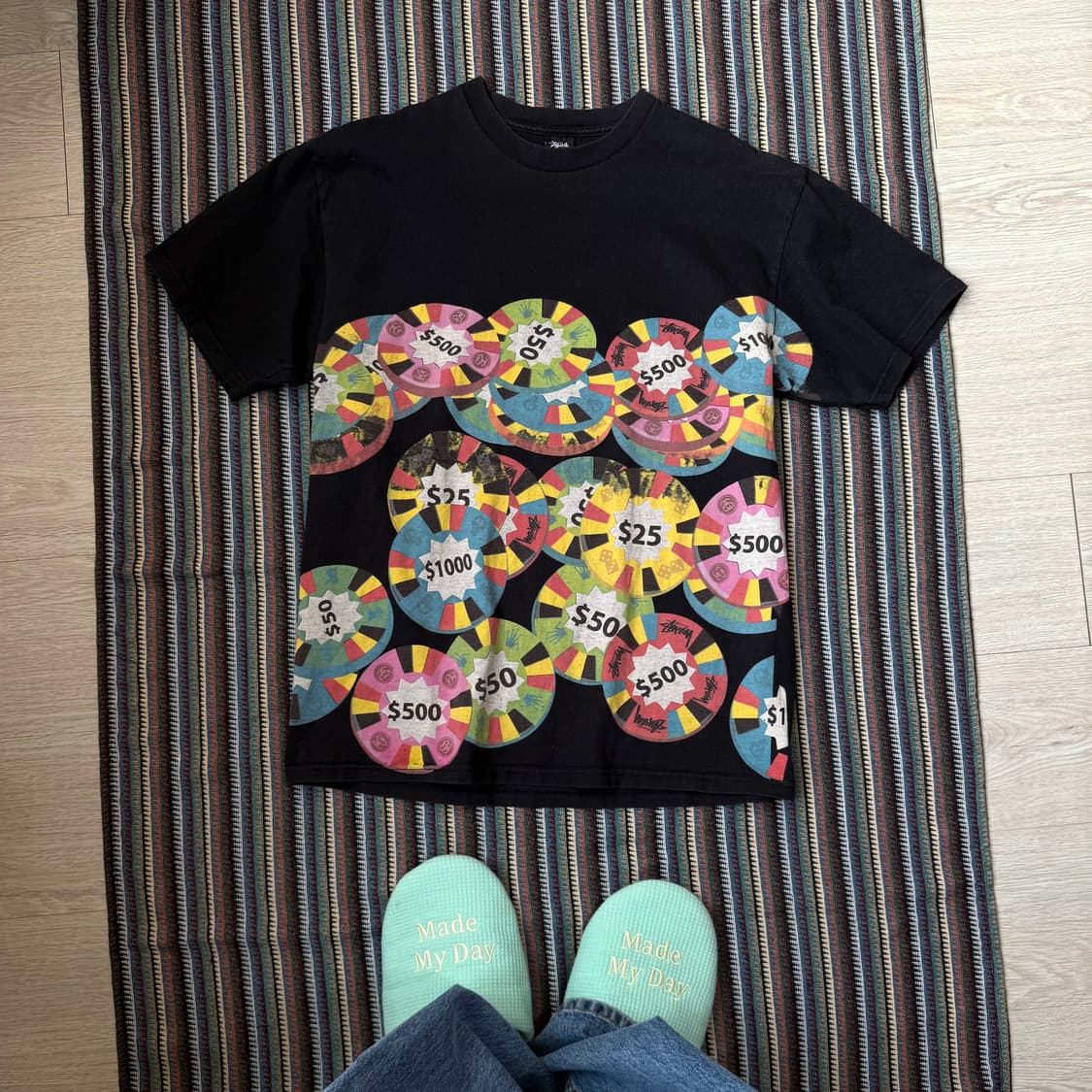 00s 올드 스투시 포커 반팔 티셔츠 상품이미지1