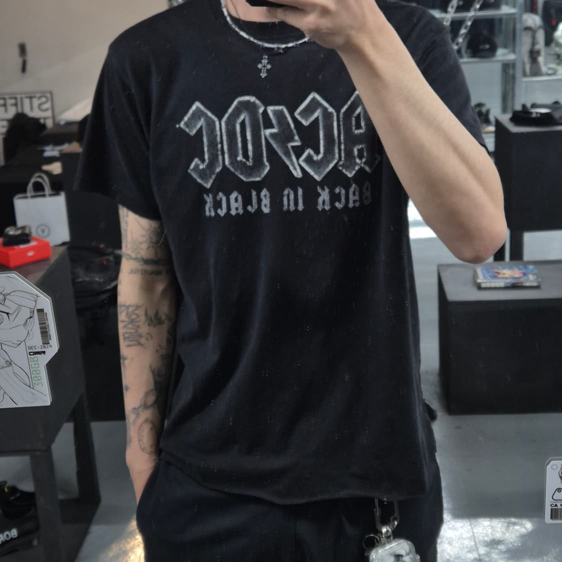 AC/DC 머천 커스텀 티셔츠 M사이즈 상품이미지2