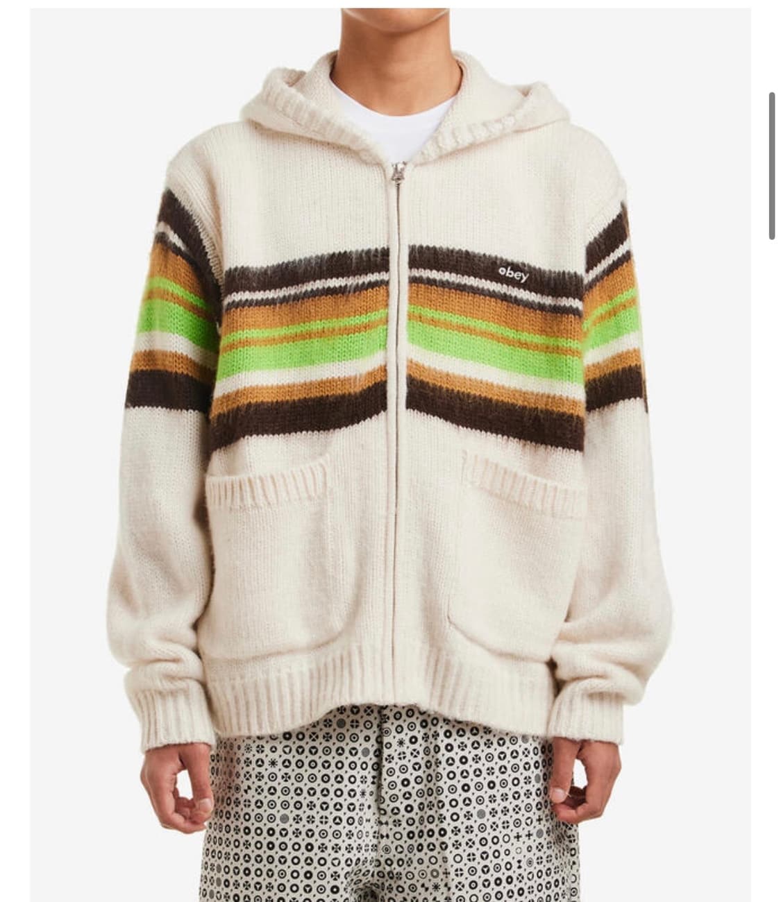 오베이 마이어스 니트후드집업 상품이미지1