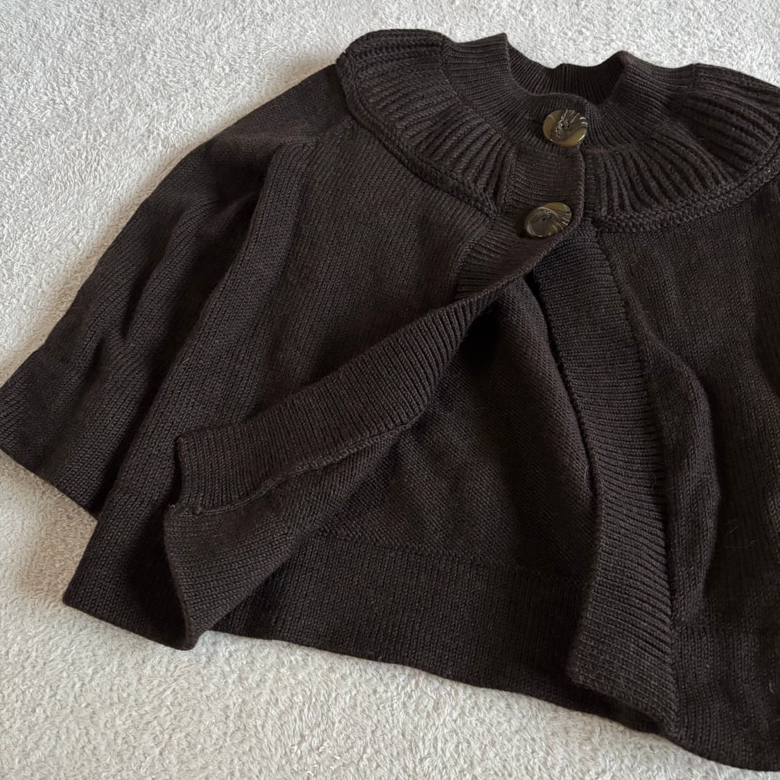 일본빈티지 banana republic 브라운 크롭 작사 니트가디건  상품이미지6