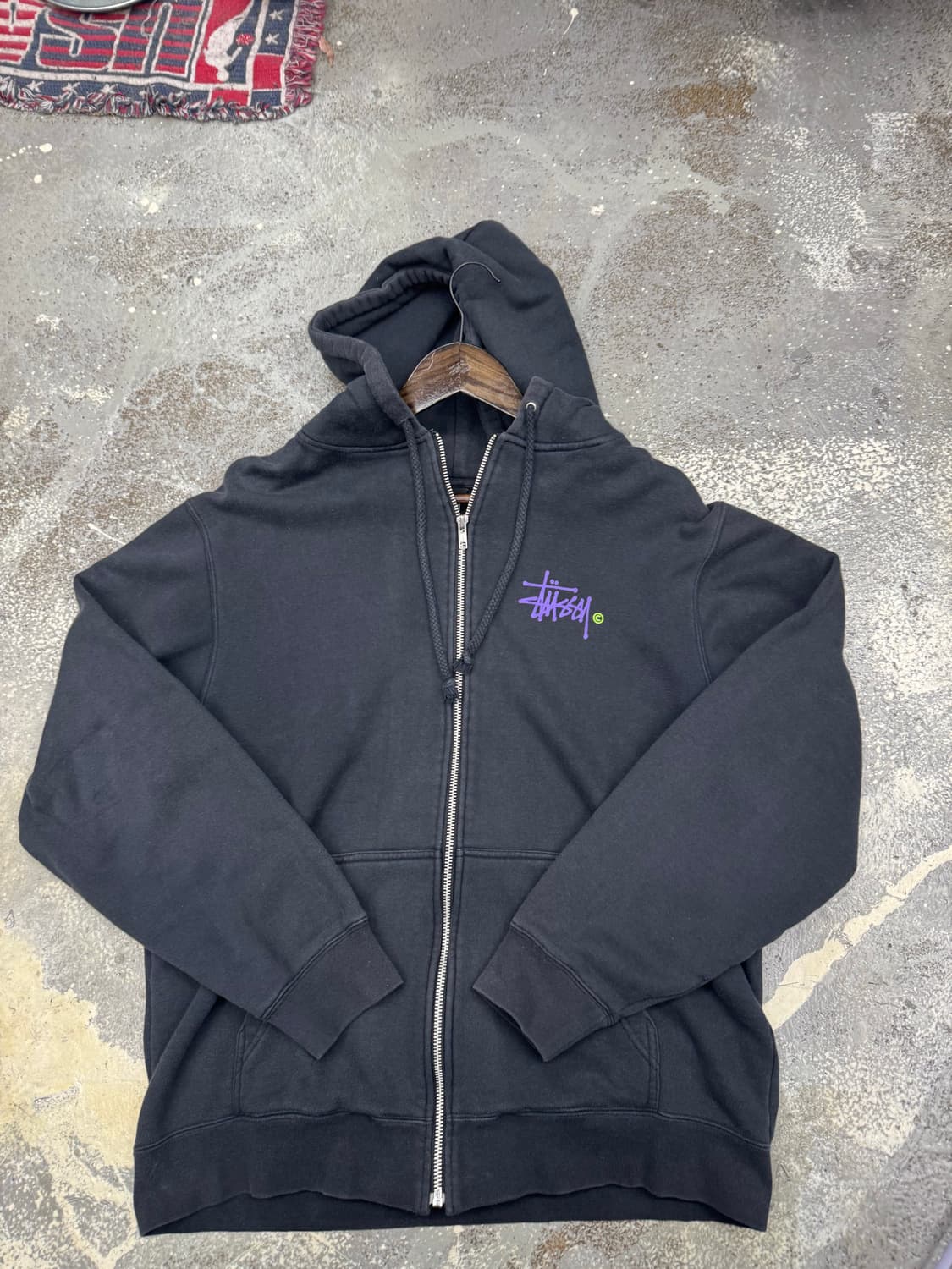 90s old 올드 스투시 후드집업 상품이미지1