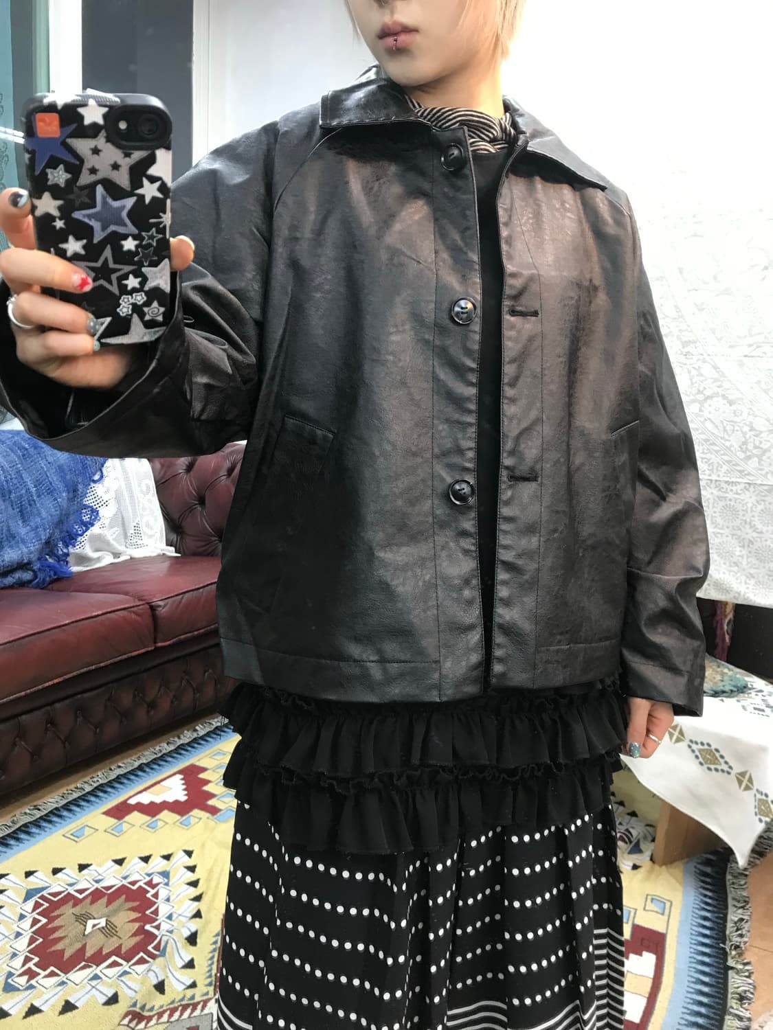 빈티지 레더자켓  상품이미지1