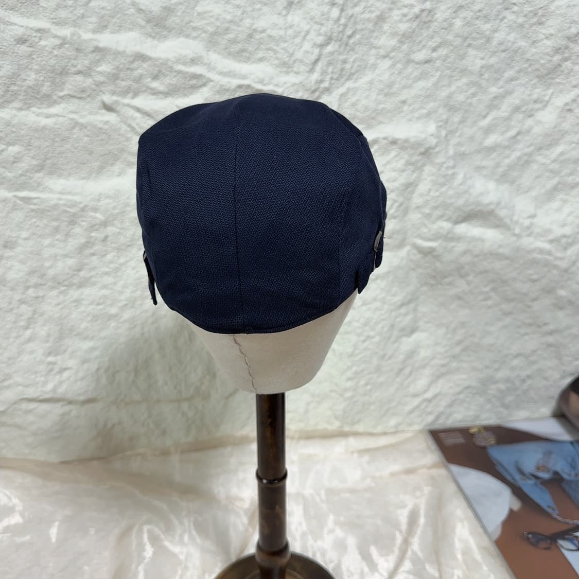 빈티지  unisex 아크릴 레이비 블루 조절 헌팅캡 앞모자 상품이미지3