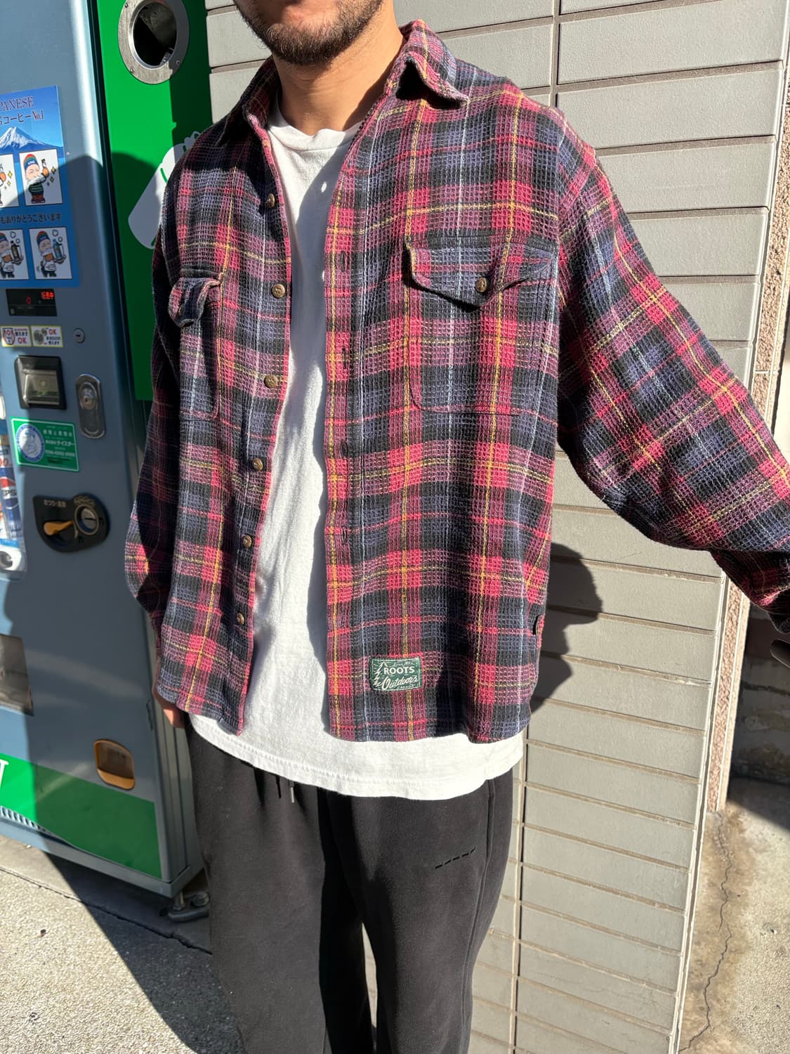 일본 빈티지 체크 셔츠 (M size) 상품이미지5