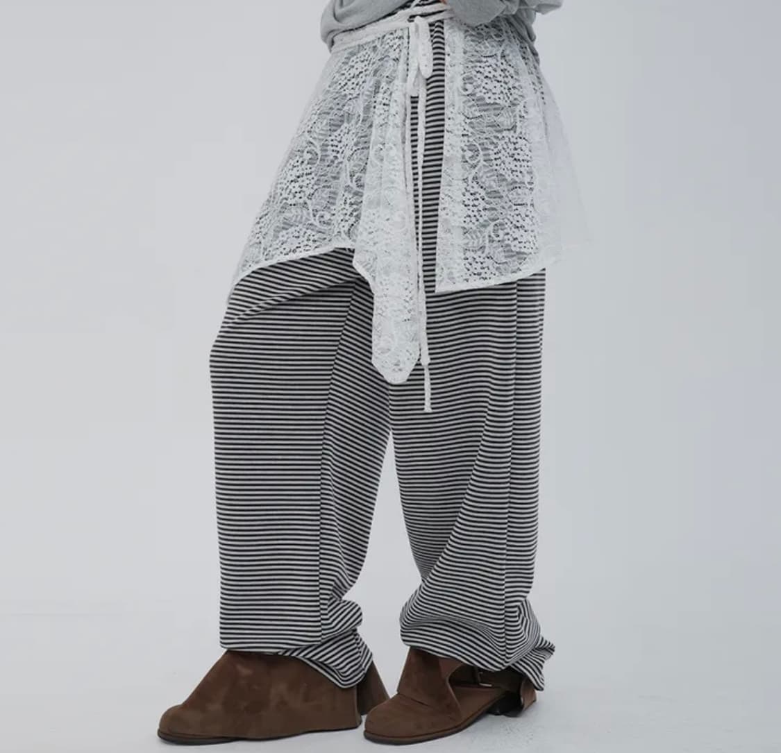 칙스 언발 레이스 랩 스커트 레이어드 스커트 화이트 상품이미지1