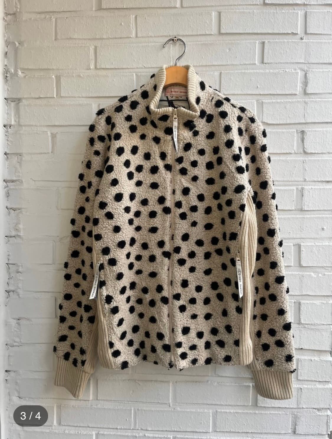 빈티지 Mieko uesa 도트 플리스 집업 상품이미지3