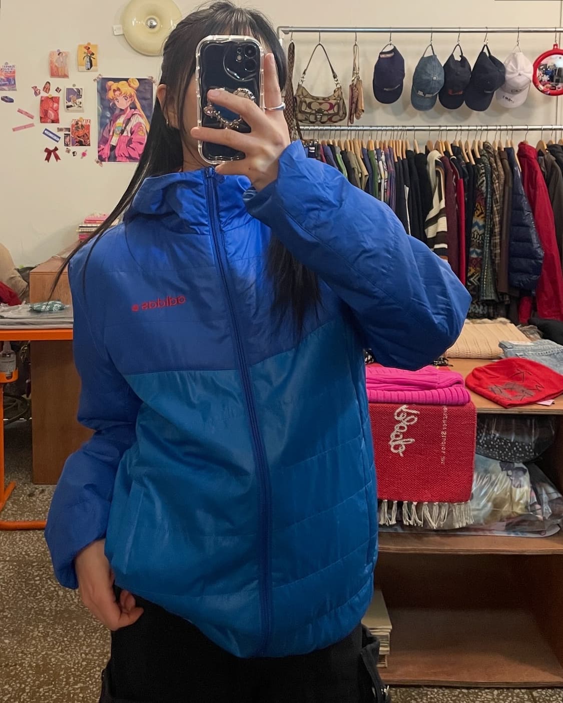 아디다스 블루 패딩자켓 [무배] 상품이미지1