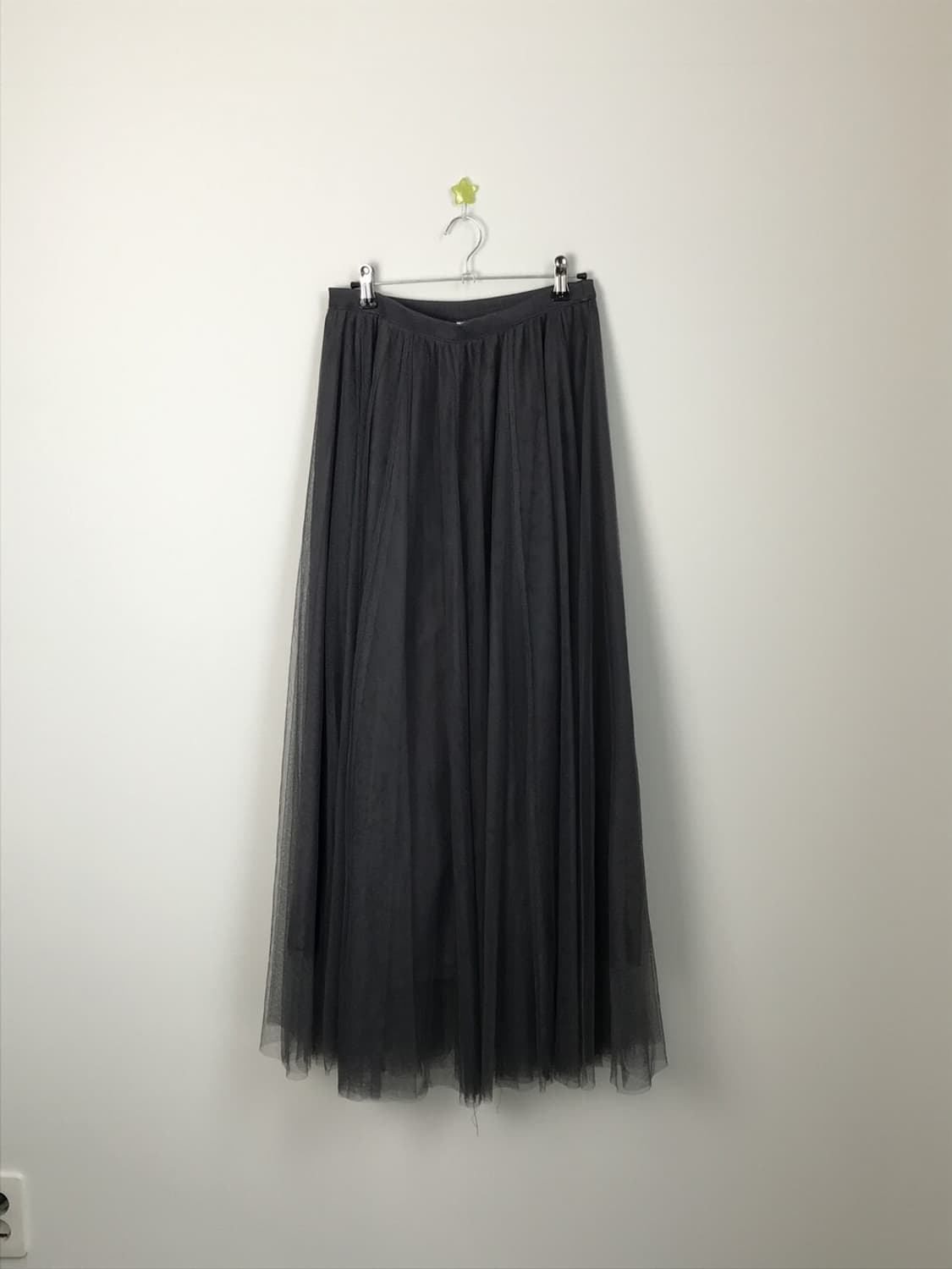 Jpn Gray Poly Long Skirts 상품이미지3