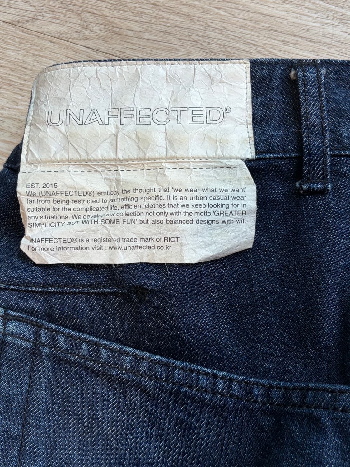 언어펙티드 윈턱 데님 팬츠 m 상품이미지2