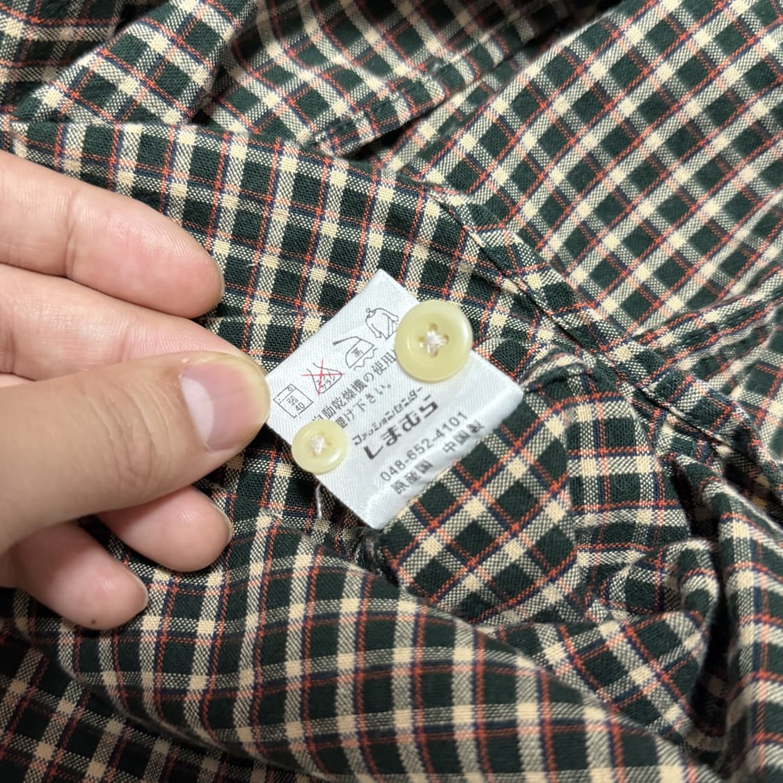 Mon Ma Mes 몬 마 메스 일본 빈티지 체크 셔츠 상품이미지4