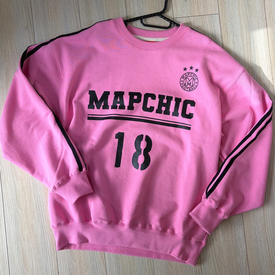 맵시크 새거급) MAPCHIC 핑크 맨투맨 S 스포티 맨투맨 핑크 상품이미지1