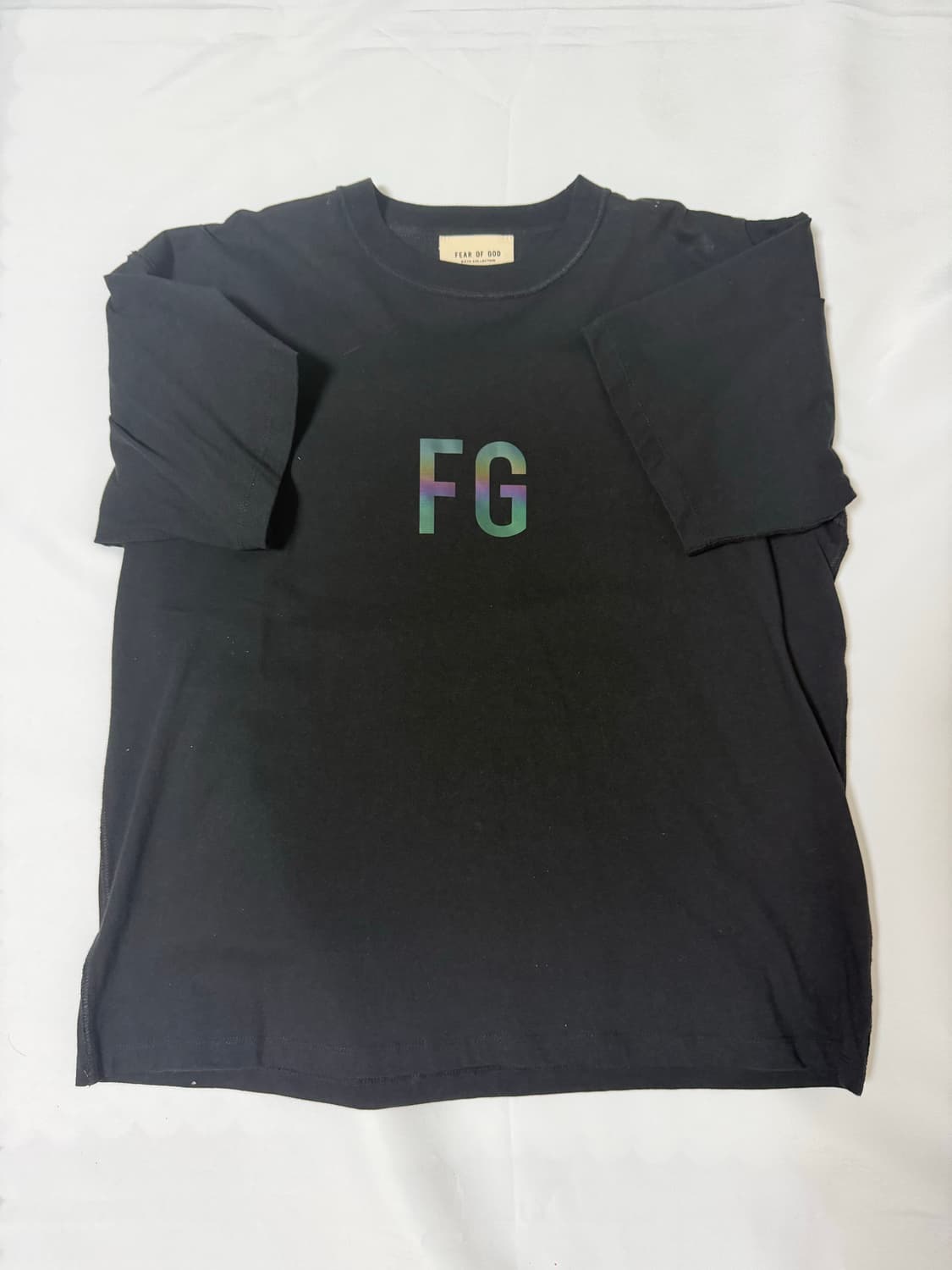 [정품] 피어 오브 갓 3M 리플렉티브 FG 로고 티셔츠(S) 상품이미지1