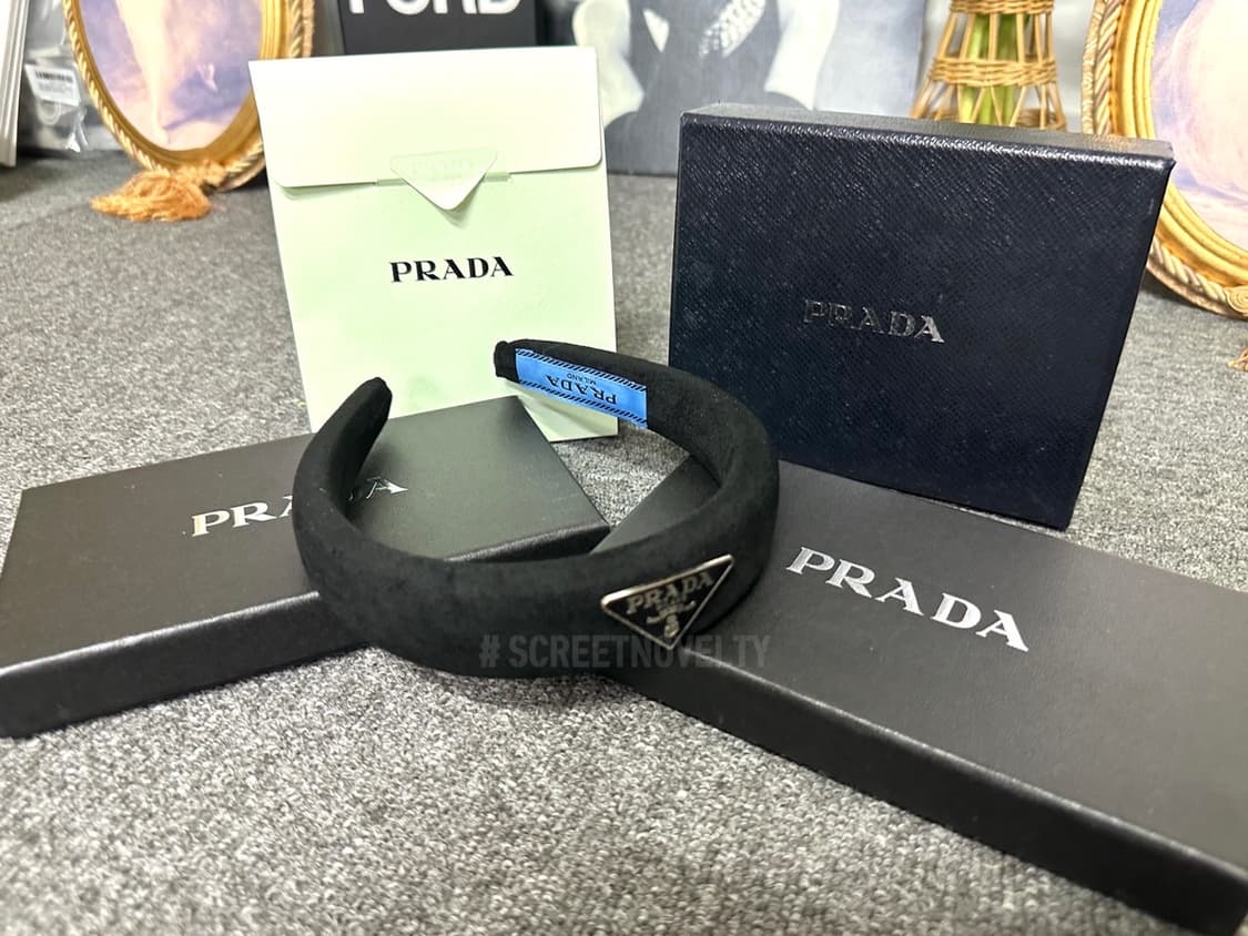프라다 헤어밴드 블랙 상품이미지2