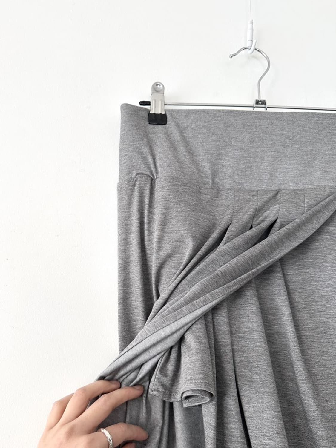 Curtain pin layer skirt/ grey 상품이미지3