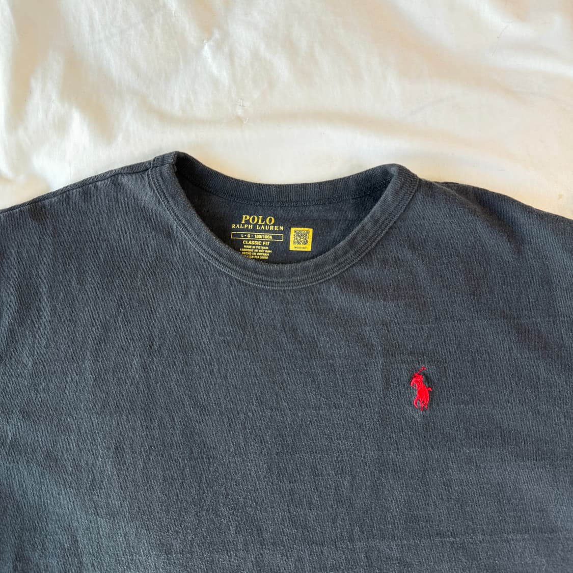폴로 랄프로렌 차콜 반팔티 L 상품이미지3