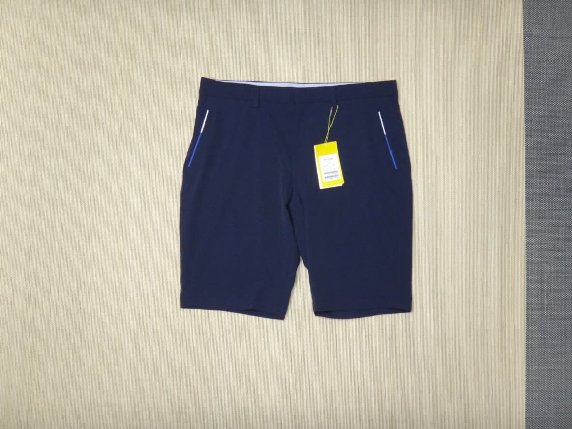 (34인치) 루이까스텔 남성 솔리드 네이비 반바지 상품이미지1