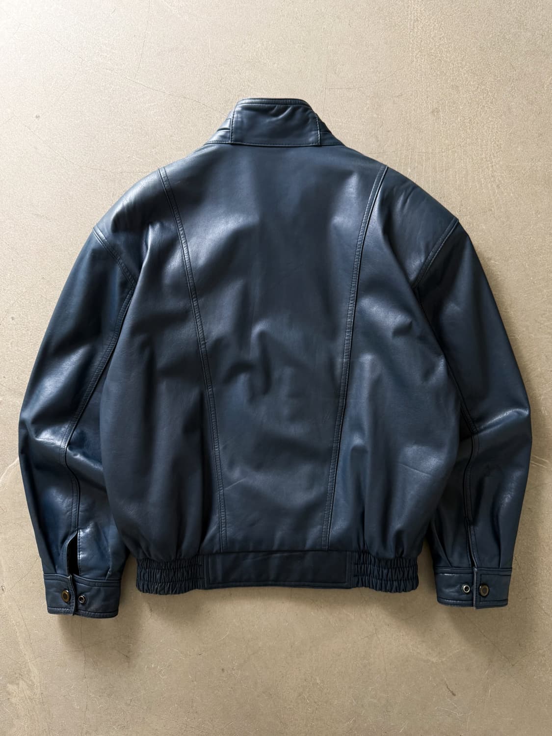 90s Elite Genuine Leather Bomber Jacket  상품이미지4