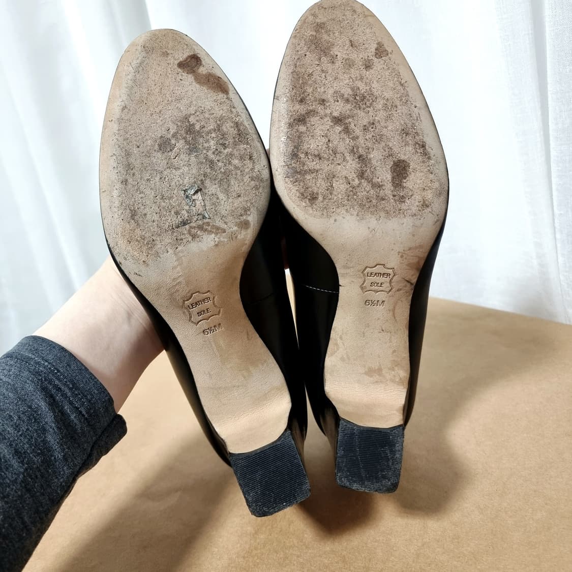 토리버치 가죽 레더 하이힐 펌프스 구두 슈즈 (6.5M/235) 상태최상 상품이미지9