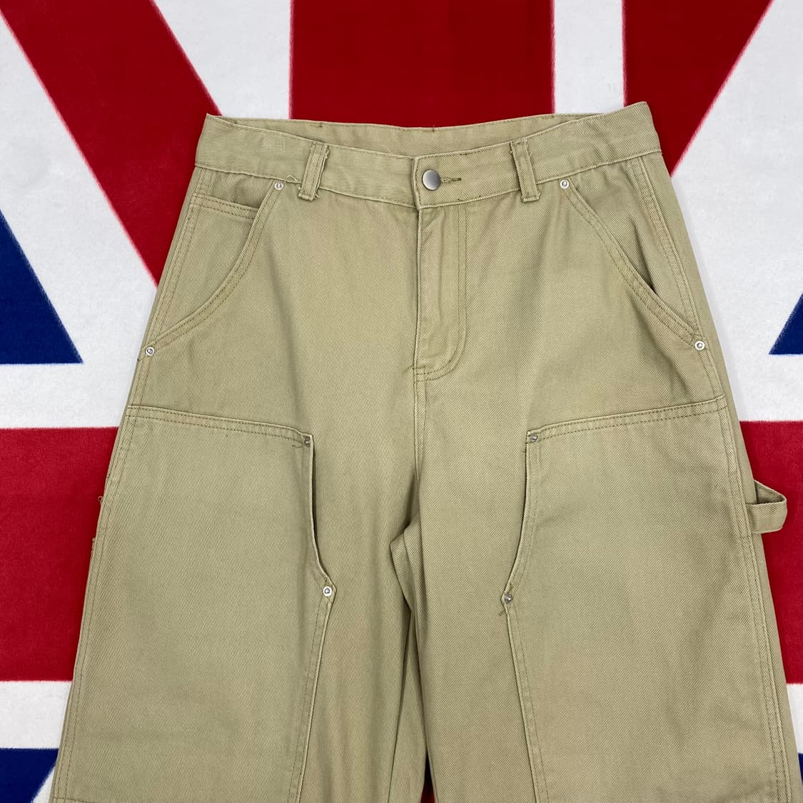 빈티지 와이드 더블니 팬츠 L 상품이미지2