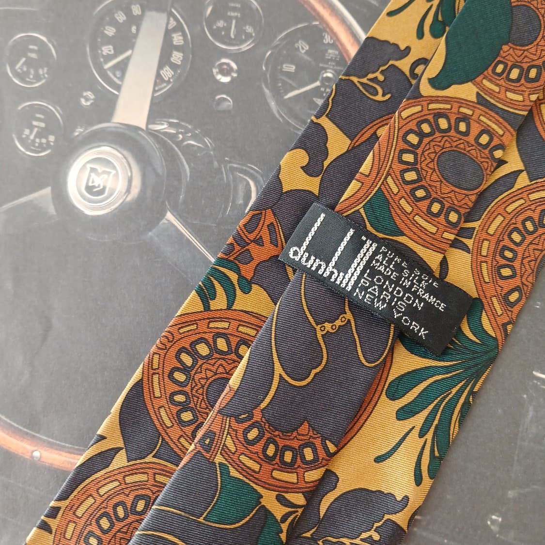 던힐 실크 브라운 패턴 넥타이 9.2cm A등급 A19337
 상품이미지6