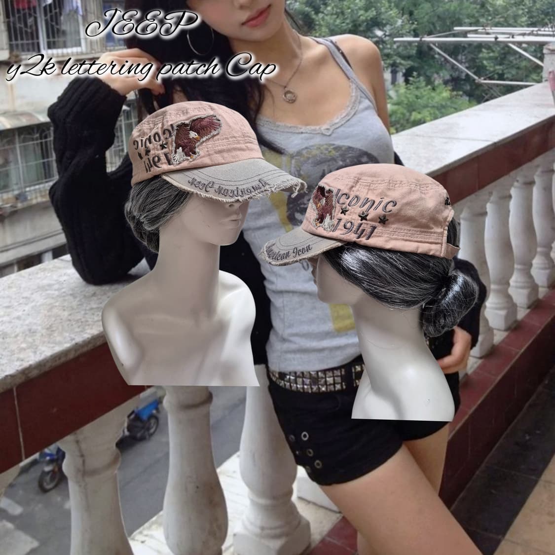 JEEP y2k lettering patch Cap 상품이미지1