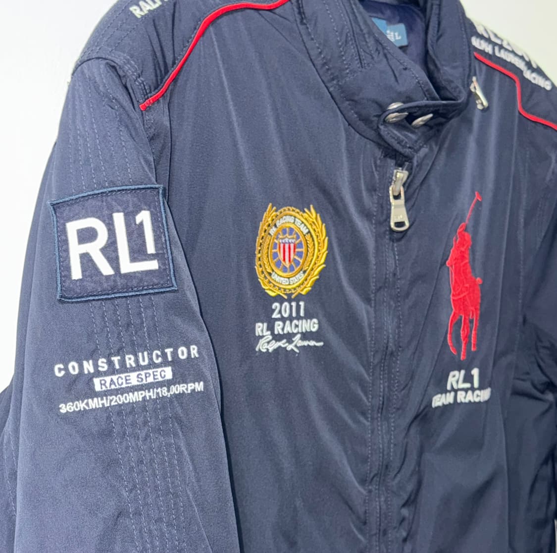 폴로 랄프로렌 RL 레이싱 자켓 네이비 상품이미지3