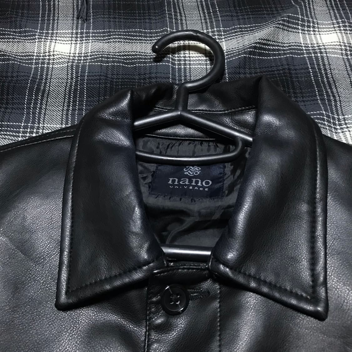 재팬 나노 유니버스 레더 오버핏 셔츠 자켓 상품이미지3