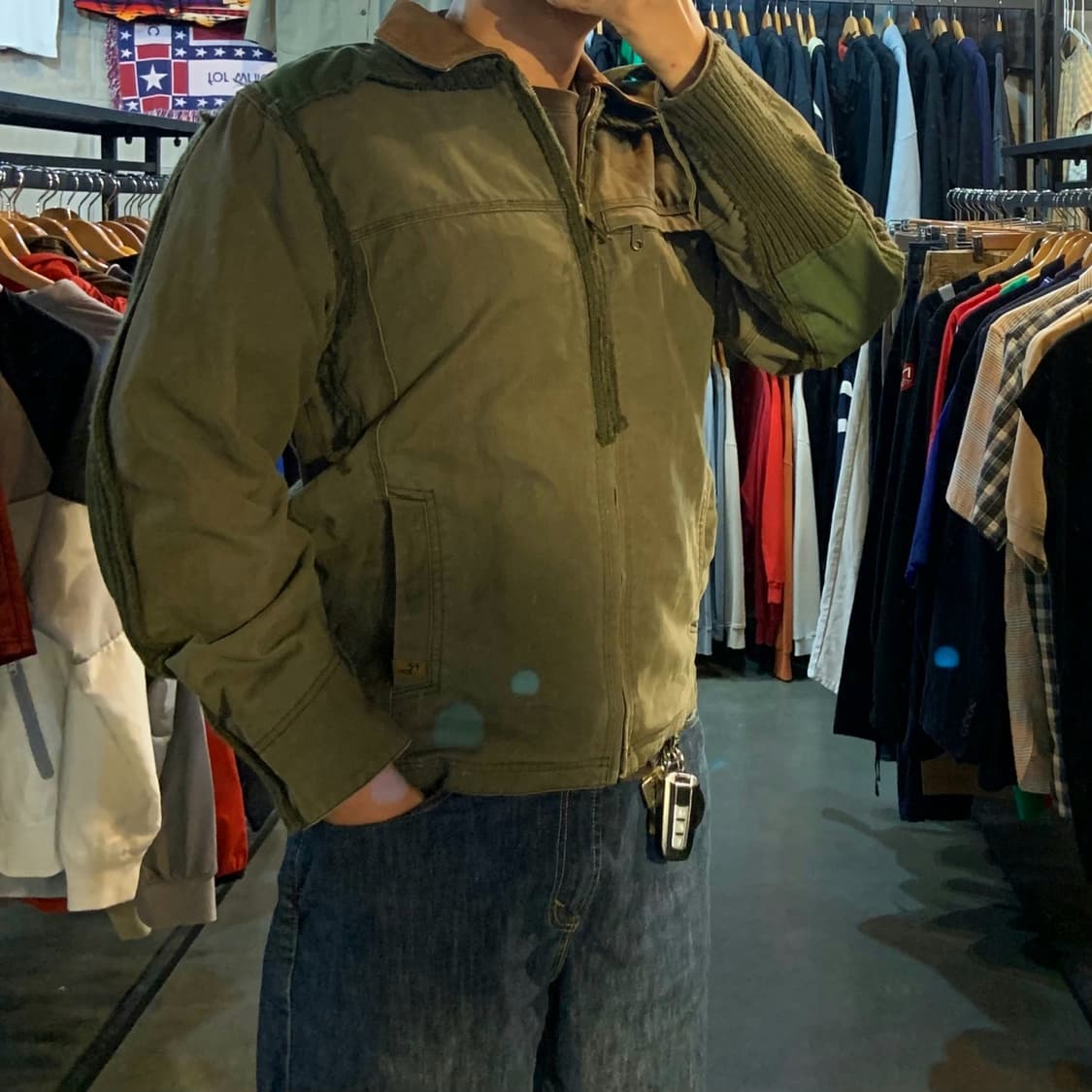 Real ranch 90s 리얼렌치 캔버스 밀리터리 자켓 M 105 워크 상품이미지2