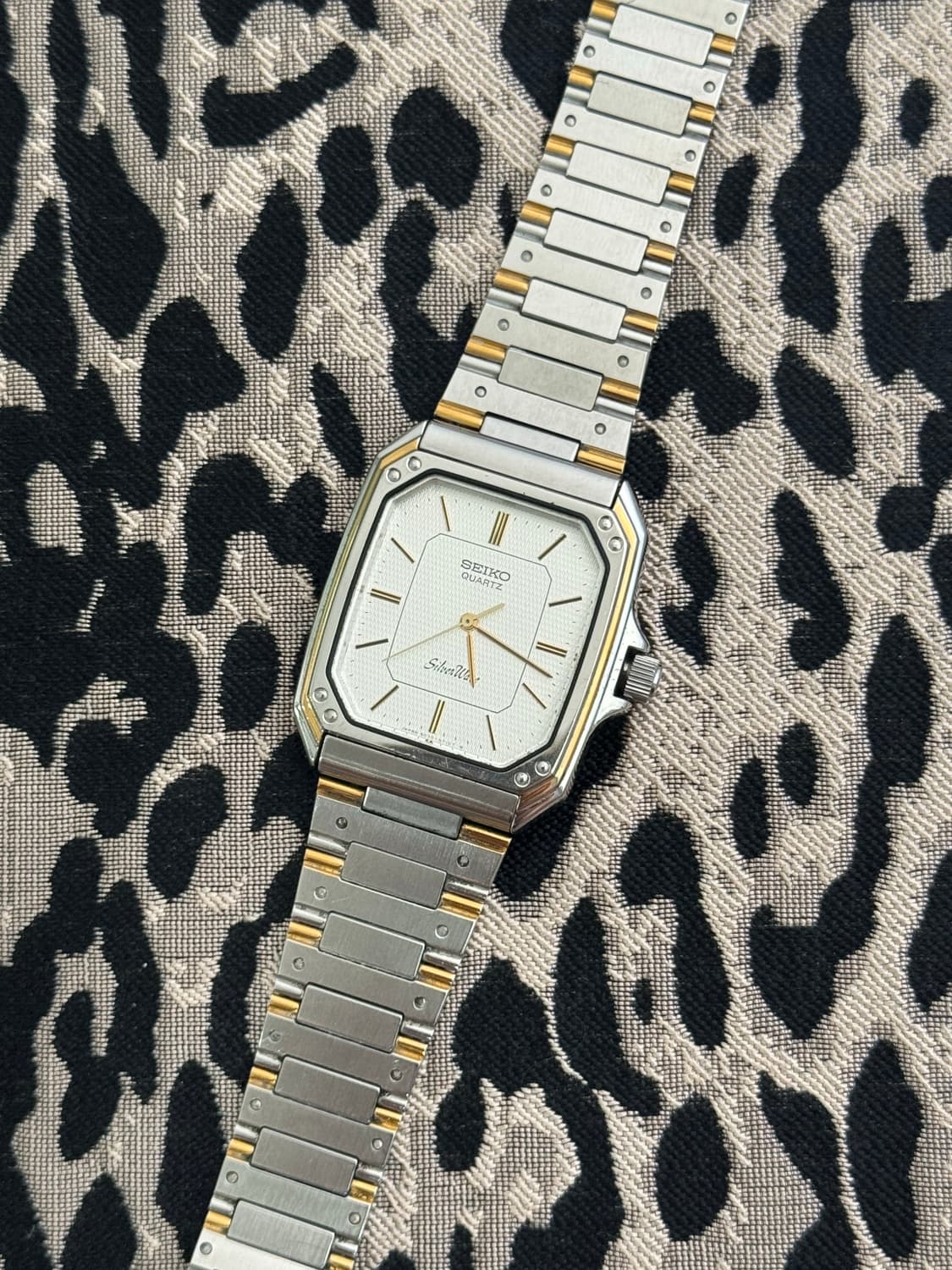 80s 빈티지 세이코 실버웨이브 탱크 쿼츠 상품이미지1