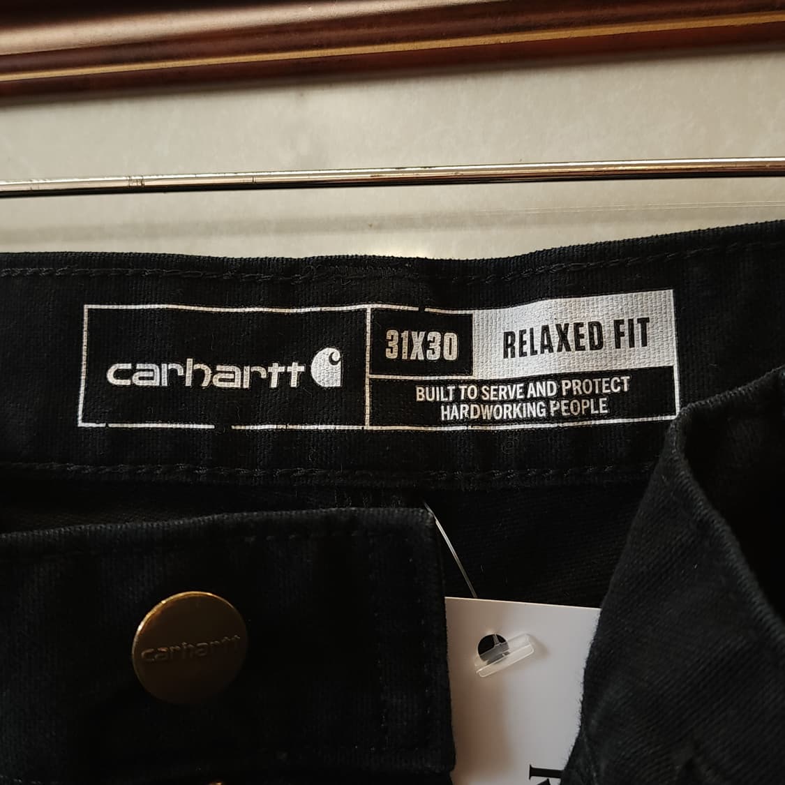 칼하트 워크팬츠 더블니 유틸리티 워크팬츠 블랙 31x30 상품이미지7
