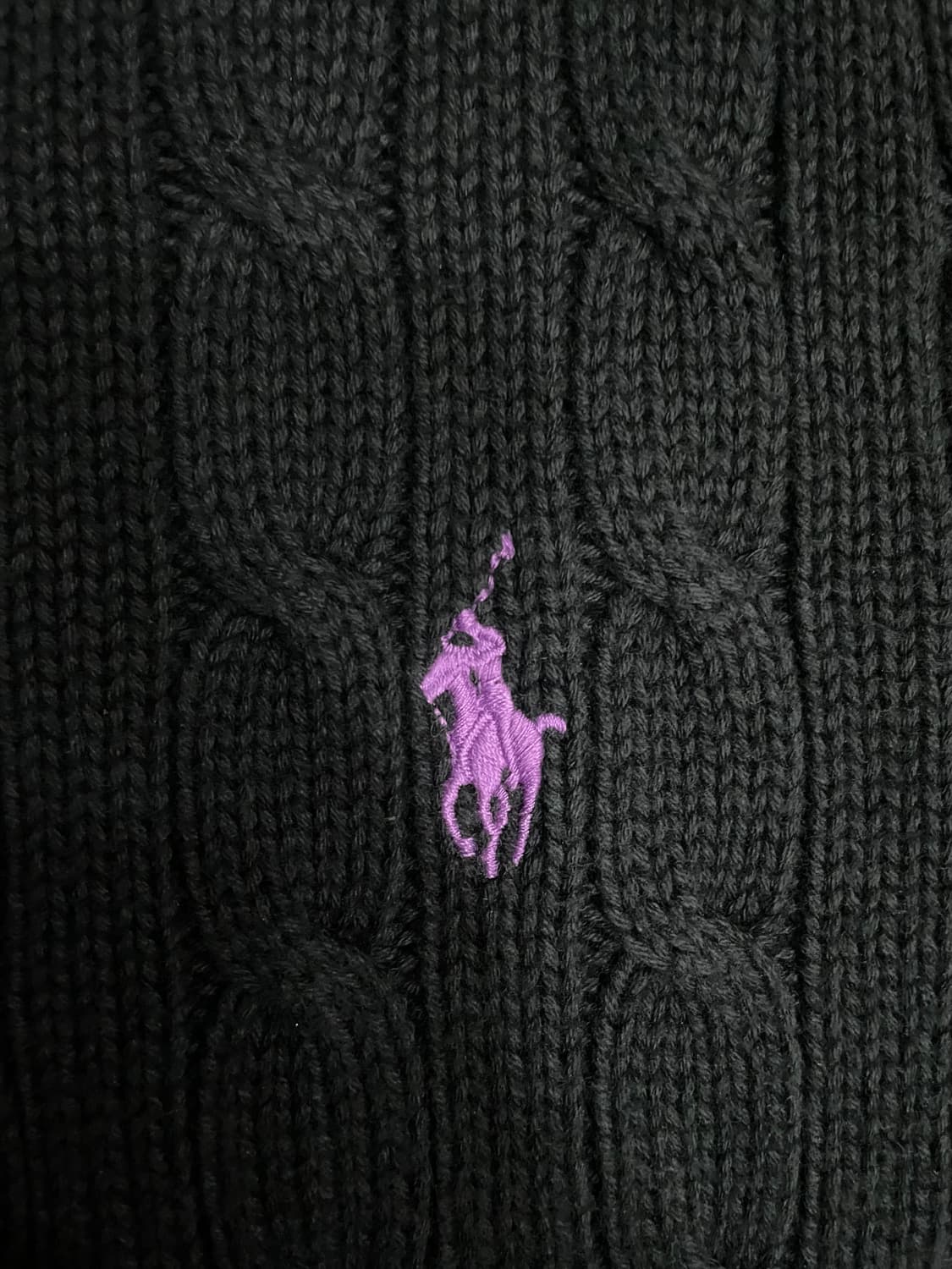 폴로 랄프로렌 블랙 케이블 니트 후드집업 상품이미지5