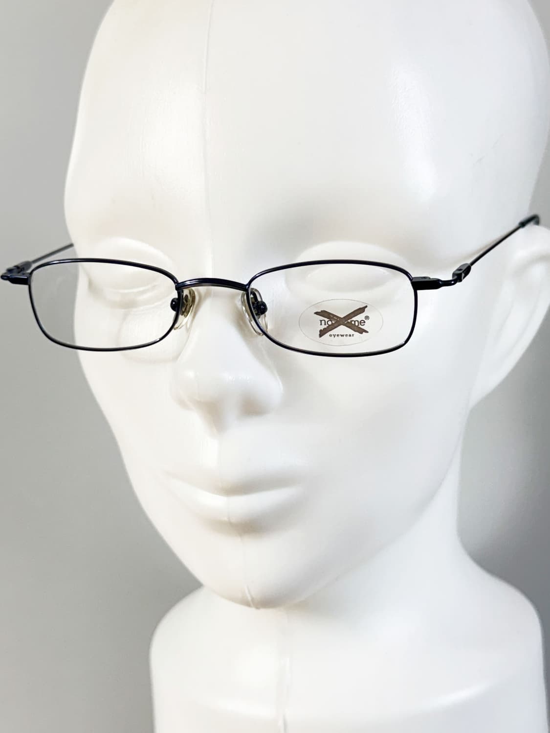 독일제 NO NAME 블루 메탈 슬림 스퀘어 빈티지  안경 상품이미지8
