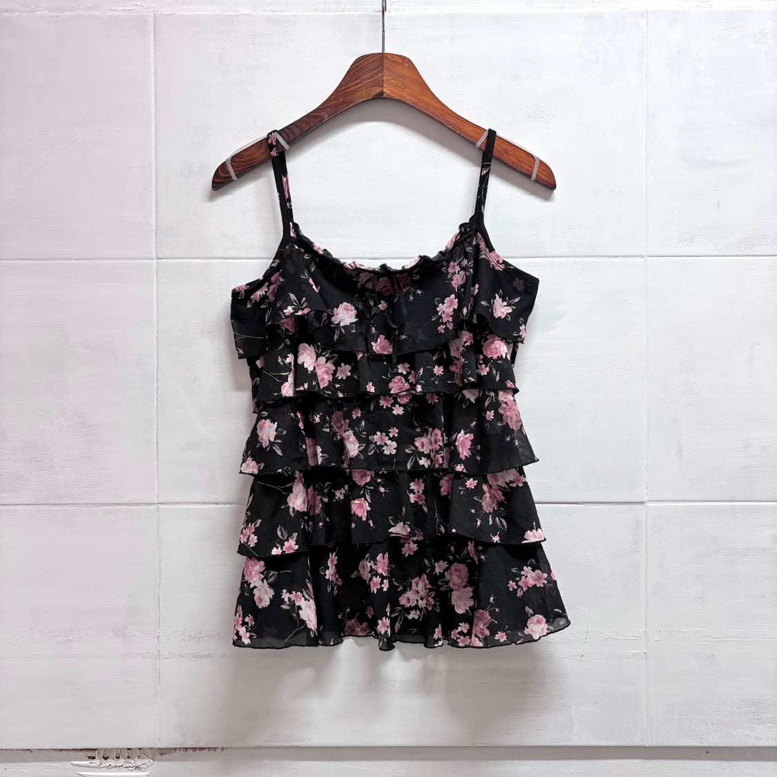 PAIX ET DOUX 플라워 캉캉 쉬폰 슬리브리스 JPN 상품이미지1