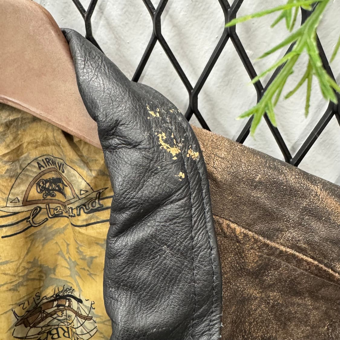 80s CANDA 빈티지 A-2 레더 플라이트 자켓 브라운 상품이미지8