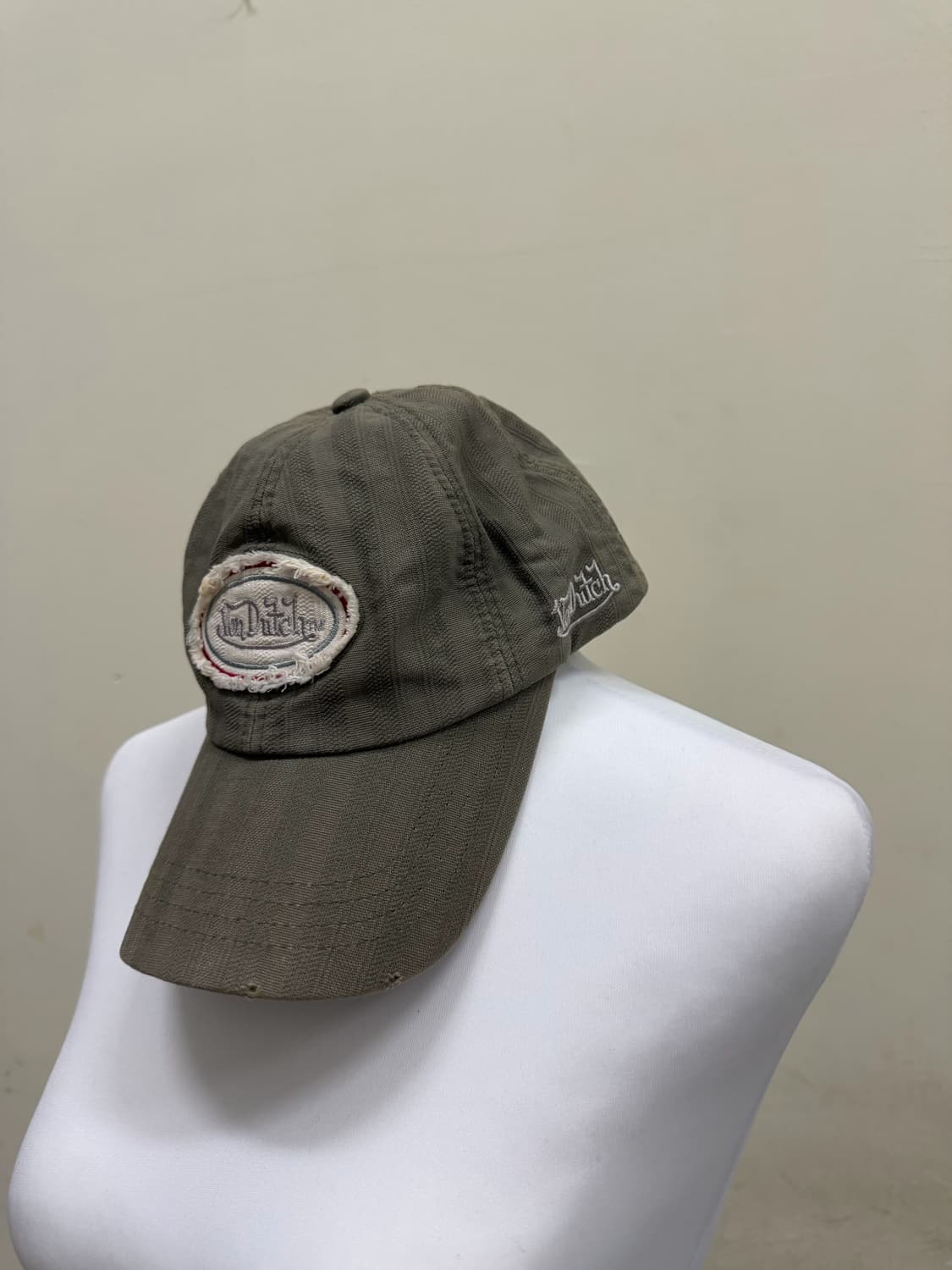 유일매물 본더치 카키색 y2k 볼캡 상품이미지2