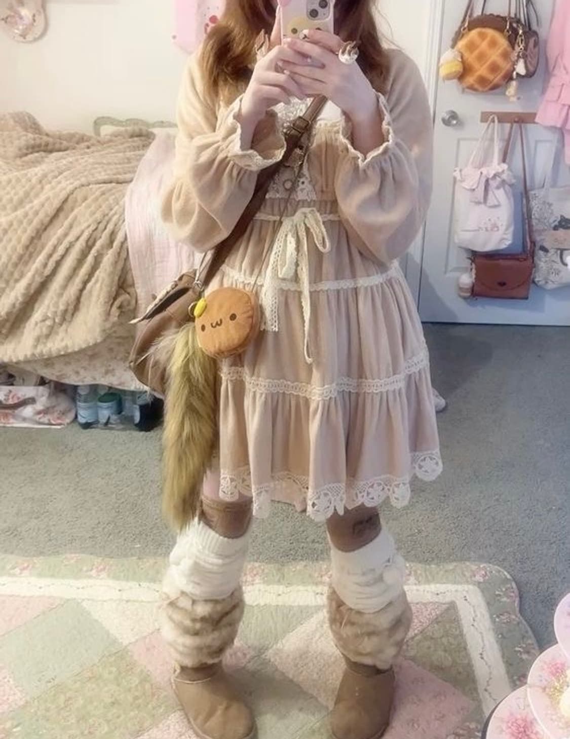 후기O 겨울 모리걸 코디셋 랜박 랜덤박스 리즈리사 엑시즈팜 니트 스커트 상품이미지2