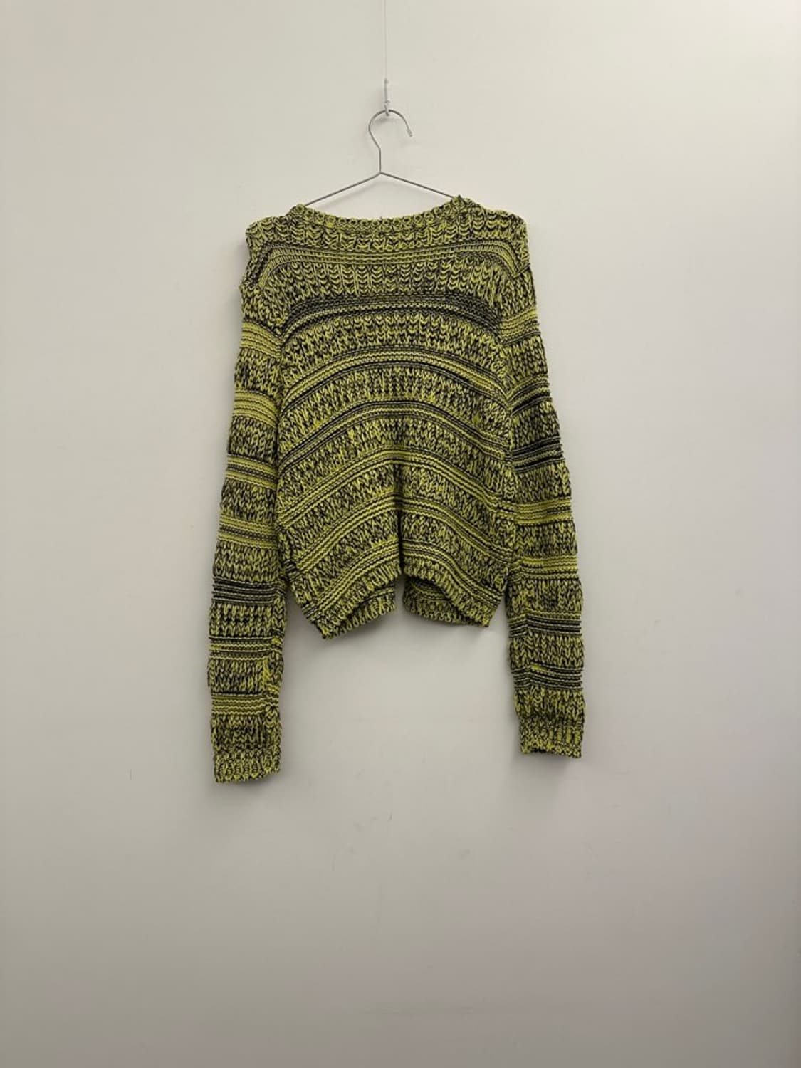 Bee cable open cardigan / neon yellow 상품이미지5