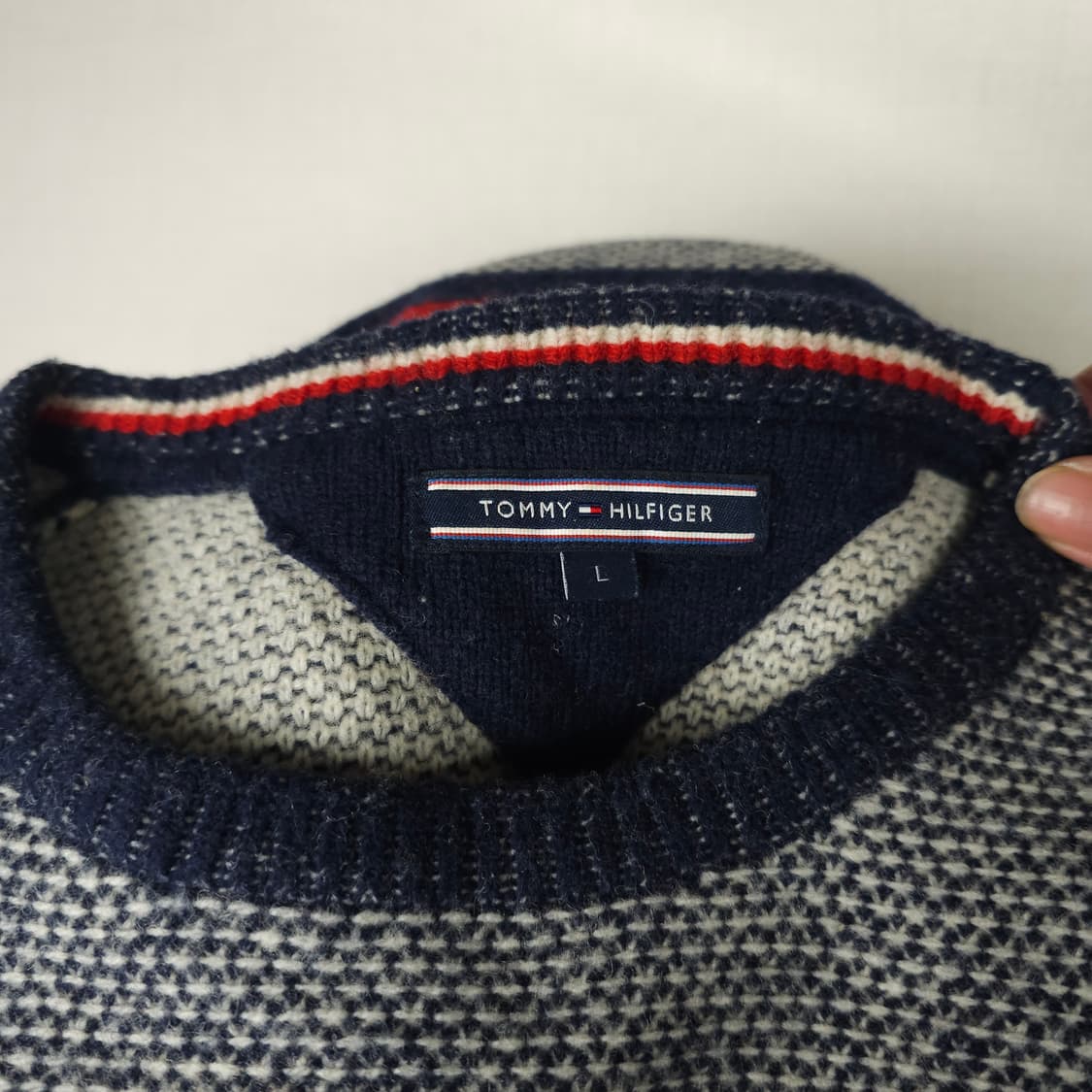 타미힐피거 라운드니트티 남자100사이즈  상품이미지3