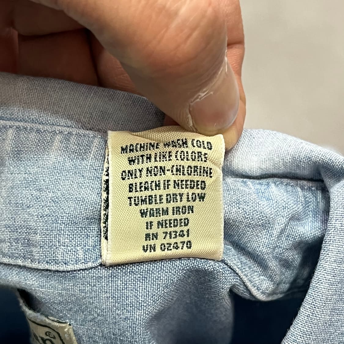  엘엘빈 워크 데님 셔츠 y14652 상품이미지6