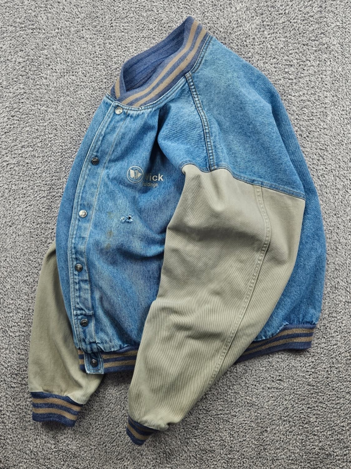 TRI 마운틴 코튼 데님 바시티 자켓 ( XL ) / 11579 상품이미지3