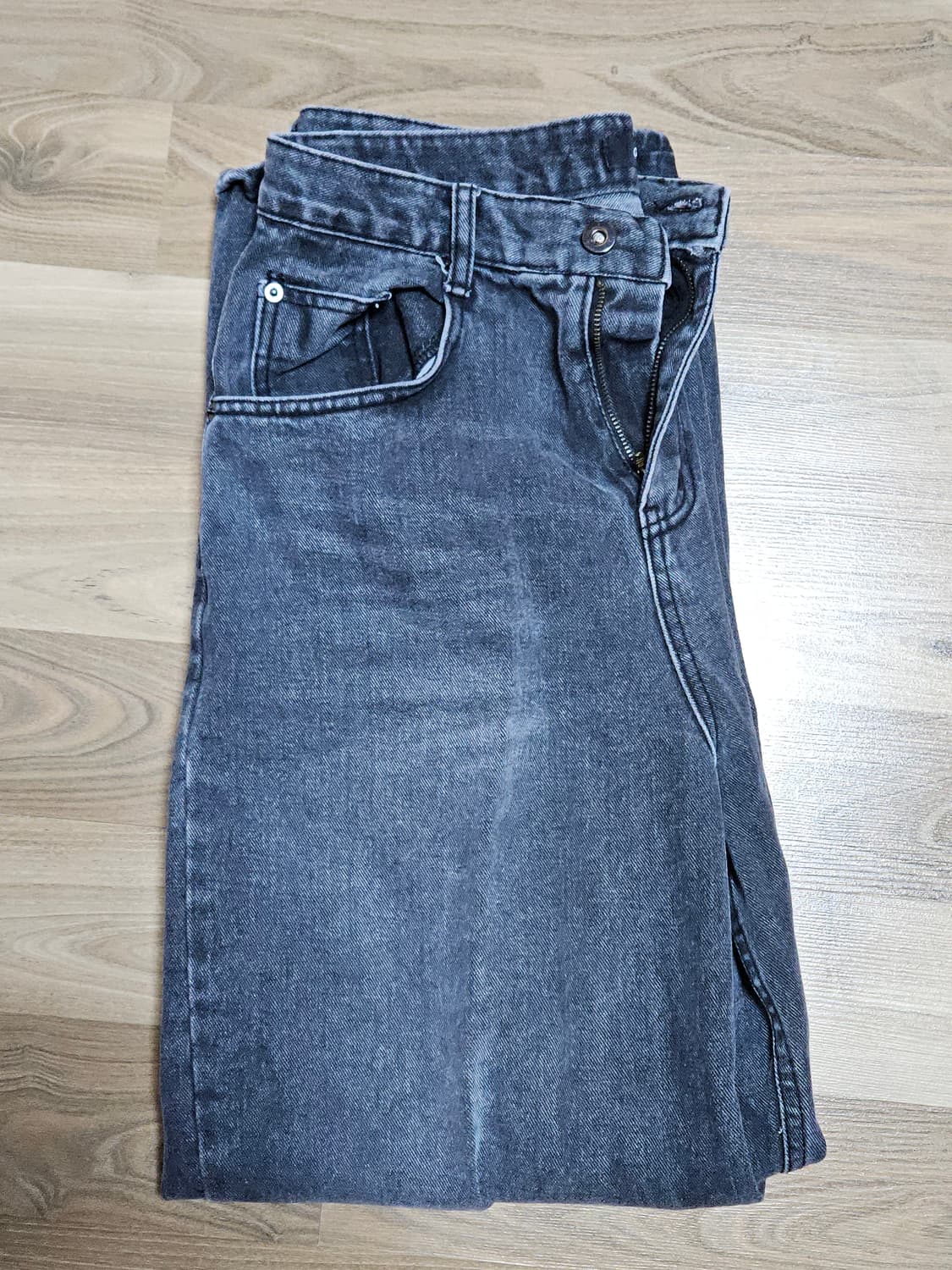 회색 데님 바지 상품이미지1