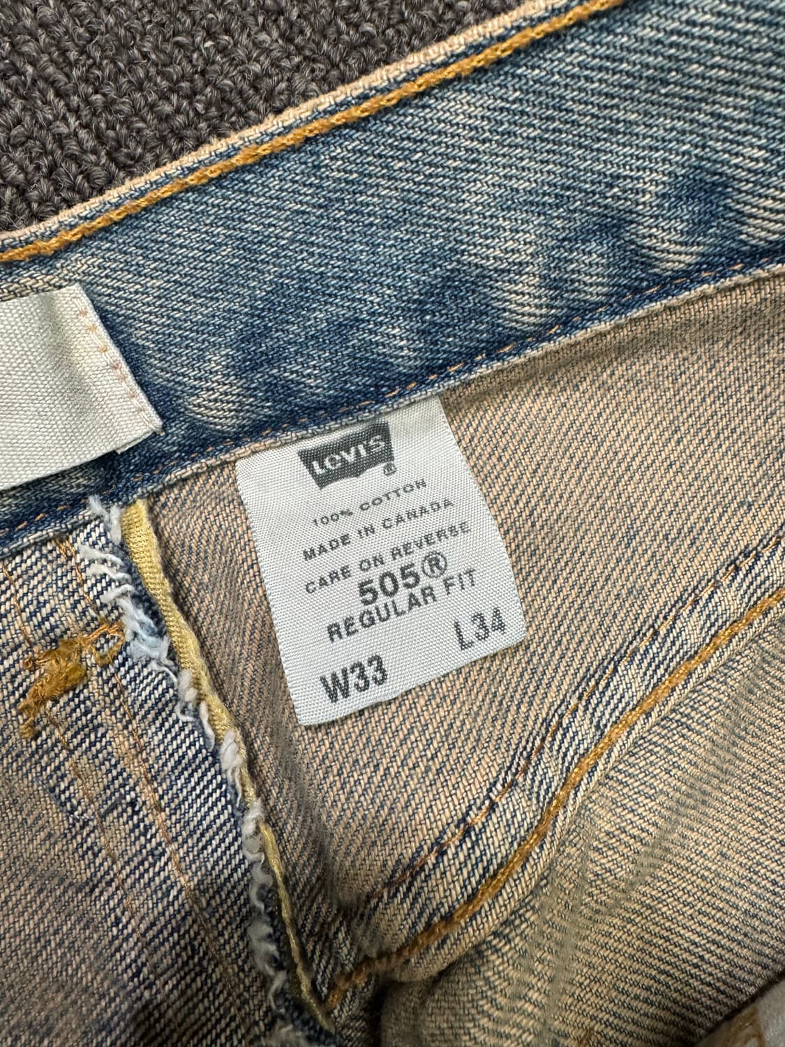 33)리바이스 빈티지 505 오렌지탭 레오파드 데님팬츠 상품이미지4
