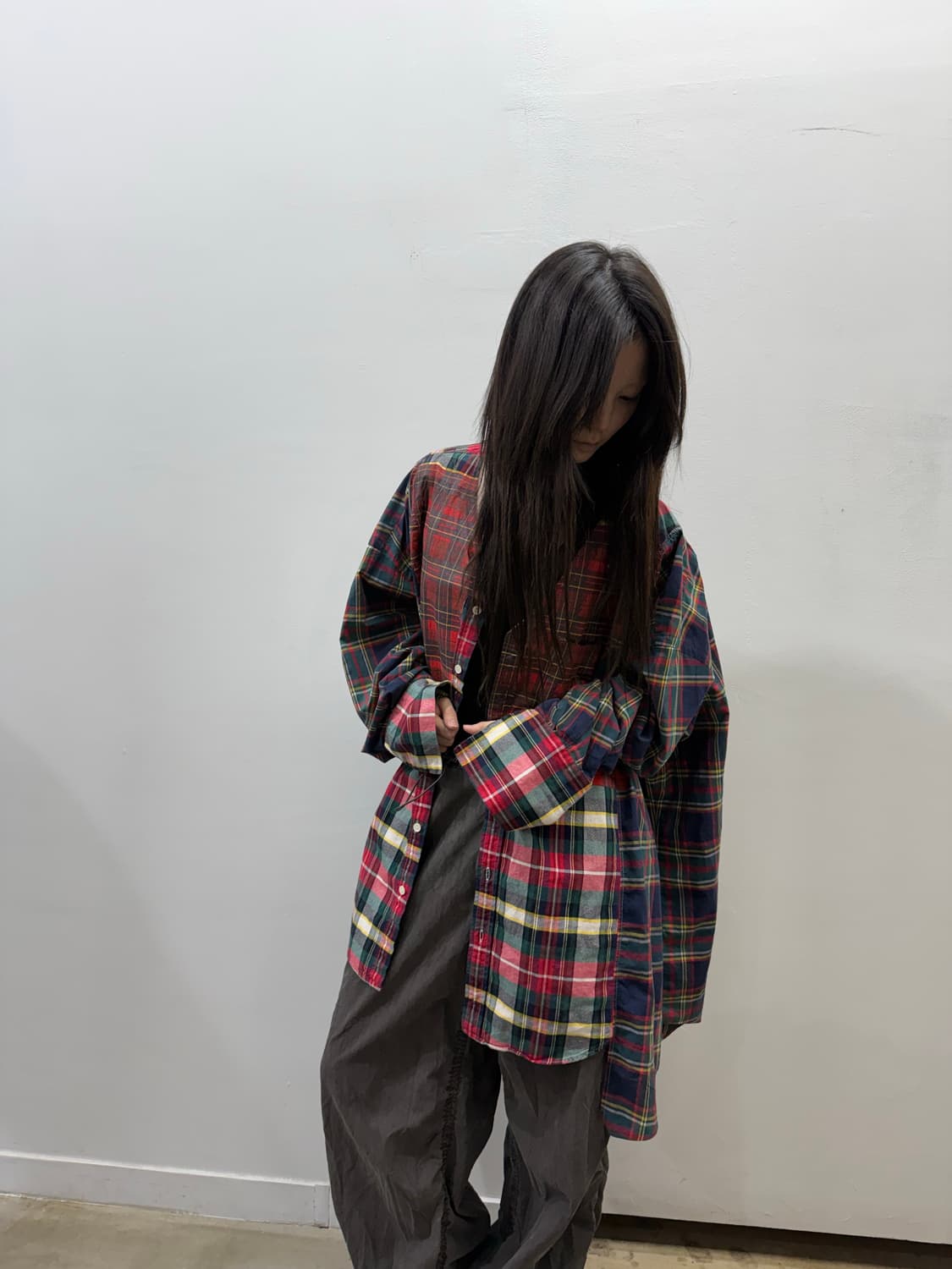 나나서카 패턴 오버핏 셔츠 상품이미지4